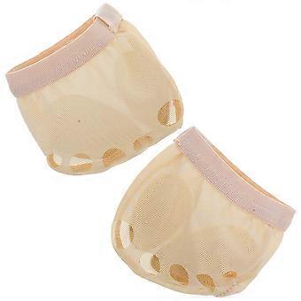 1Pair Ballet Forefoot Cushion for Dancing Elastic Half Sole Beige Shoes