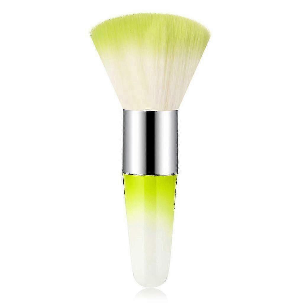 Round, angled foundation brush, high density, suitable for face, body, nails, and makeup.