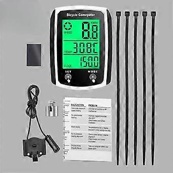 Bicycle Computer Bike Night Vision Stopwatch Wired Waterproof Speedometer Odometer Cycling Speed Counter Bicycle Accessories
