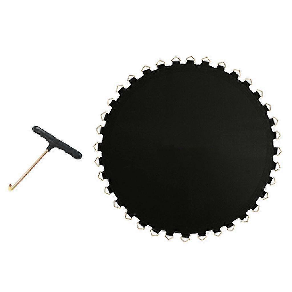 Trampoline Replacement Mat 6ft 8ft, Polypropylene, UV Resistant, V-Rings, with Spring Puller Hook
