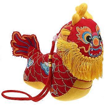 Plush Dragon Toy Chinese Style Dragon Doll for Hanging 4Pcs Stuffed