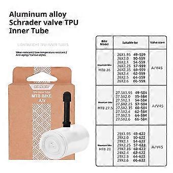 2 Câmaras de Ar ENLEE para Bicicleta, Válvula Schrader em TPU, Câmara de Ar Ultraleve de 45mm, 27,5 polegadas