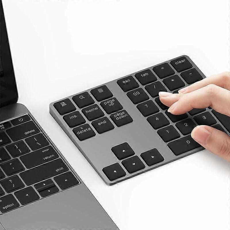Wireless Bluetooth Numeric Keypad Ergonomic Tilt Slim Aluminum