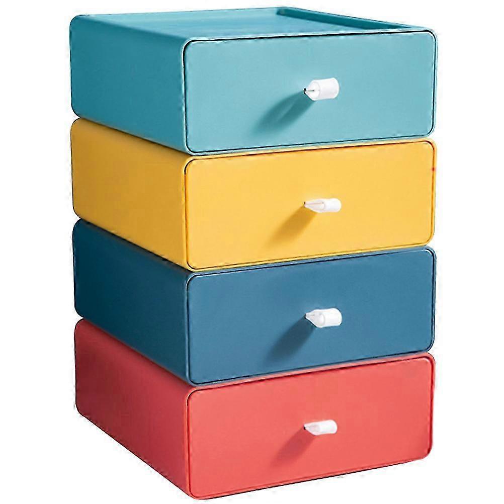 4pcs Practical Drawer Boxes Table Storage Boxes Desktop Storage Drawers
