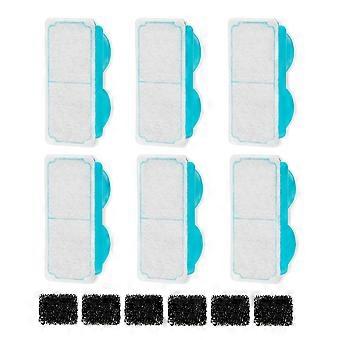6 filtros de repuesto para fuente de agua para gatos de 3,2 L (108 oz) que ayudan a mantener el agua fresca. Filtros para fuentes de agua para mascotas.