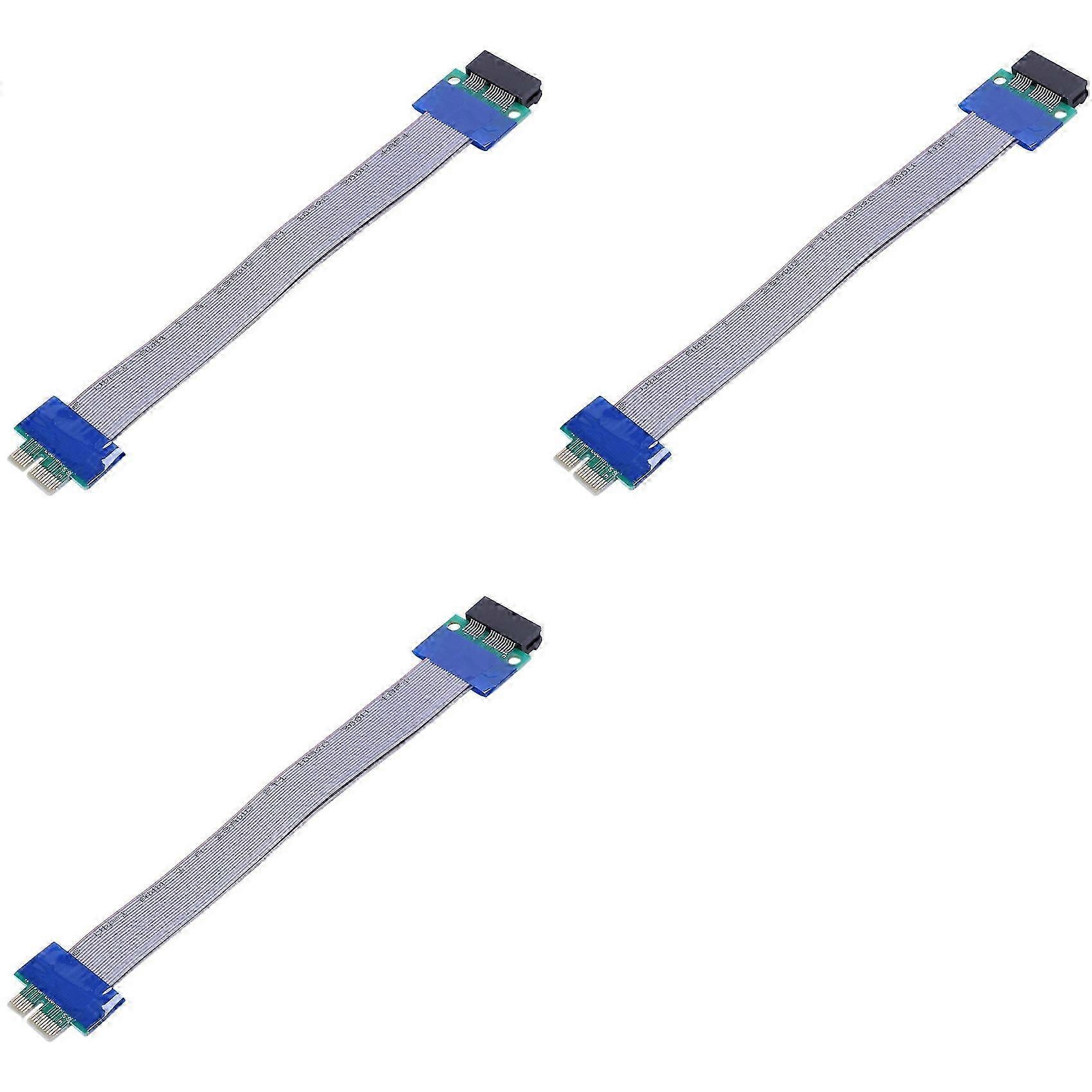 3X PCI-Express PCI-E 1X Riser Card Flex Extender Extension Cable compatible with PC