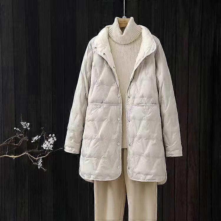 Women's Winter Solid Color Plus Size Lightweight Warm Down Jacket Loose Casual Comfortable Jacket