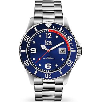 Eis uhr Eis japanische Quarz Analog Man Uhr mit Edelstahl Armband IC015771