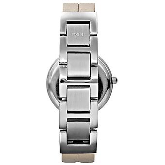 Fossil Georgia Quarz Analog Frau Uhr mit Rindsleder Armband ES3159