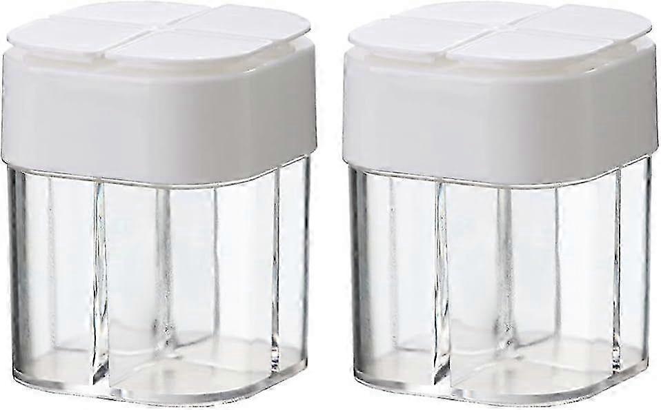 Transparent 4 Grid Salt Pepper Dispenser
