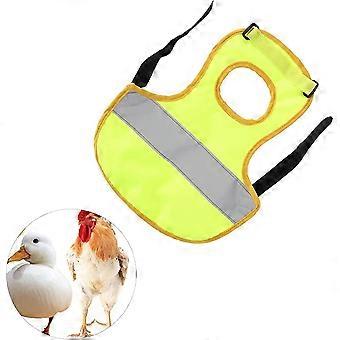 Chicken Apron, Comfortable Pet Reflective Vest Feather Protective Backing with Reflective Strip (green) 131.