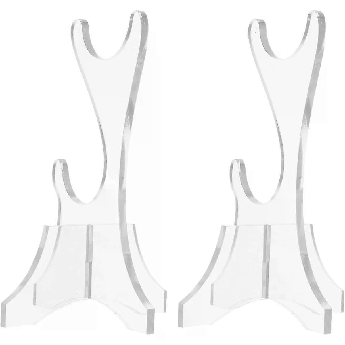 2pcs Acrylic Stand 2 Tier Tabletop Display Holder