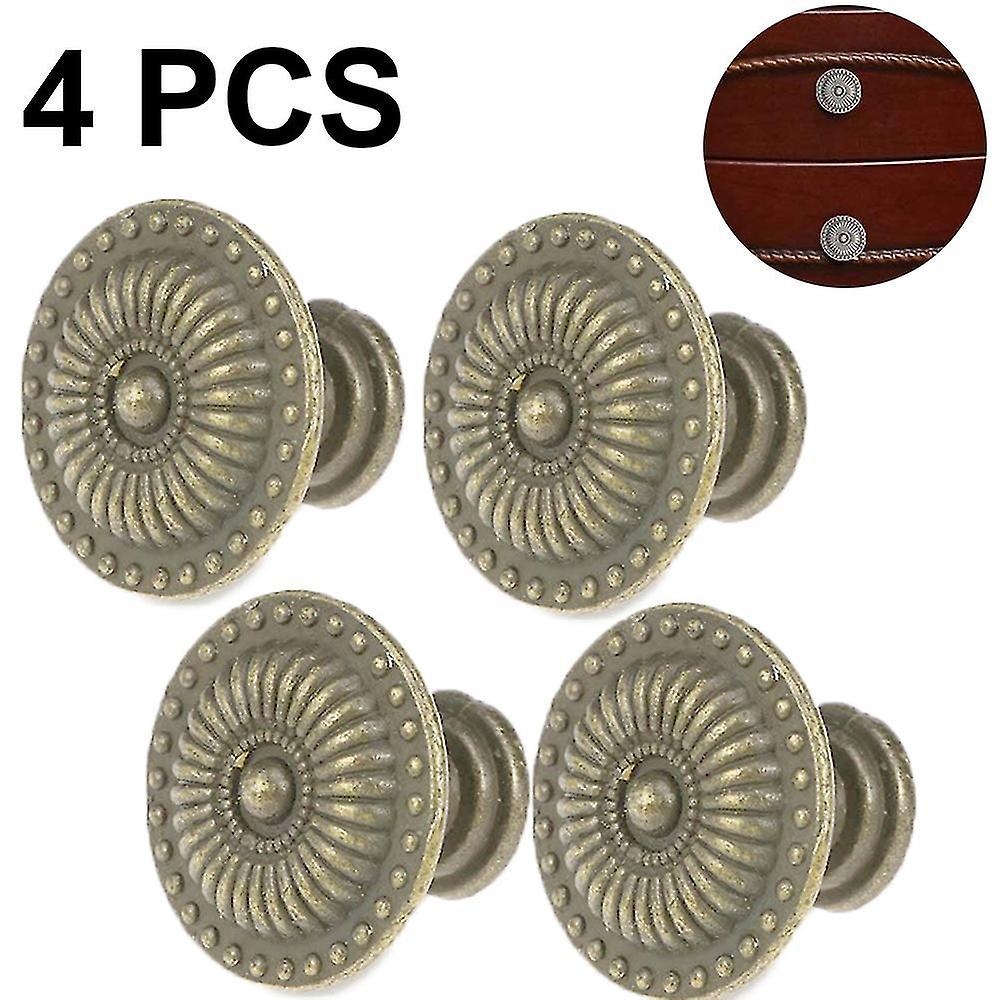4 pcs Bronze Vintage Drawer Knobs 24mm Retro Cabinet Doorknobs