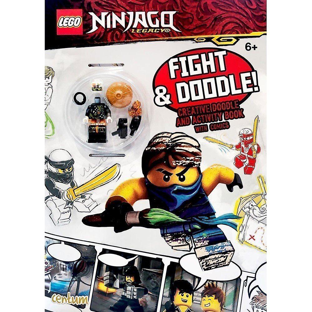 LEGO Ninjago Fight and Doodle Colour Activity Book + Dragon fig