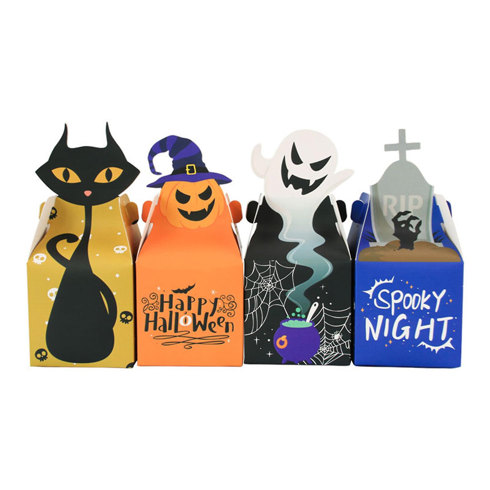 12pcs Theme Party Paper Box Series Carry Case Gifted Boxes For Halloween