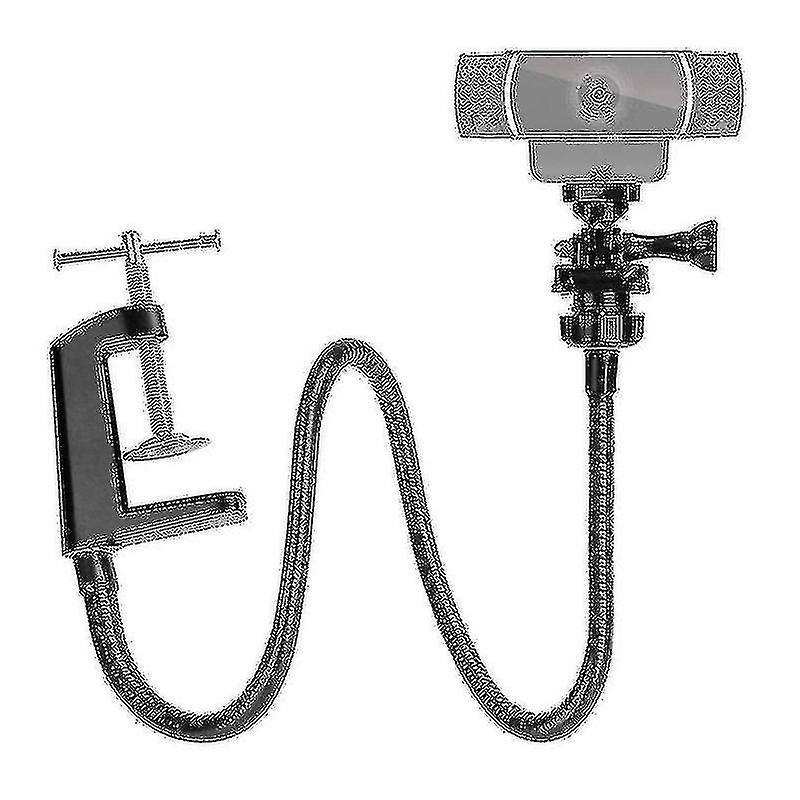 Camera Bracket With Enhanced Desk Jaw Clamp Flexible Gooseneck Stand For Webcam