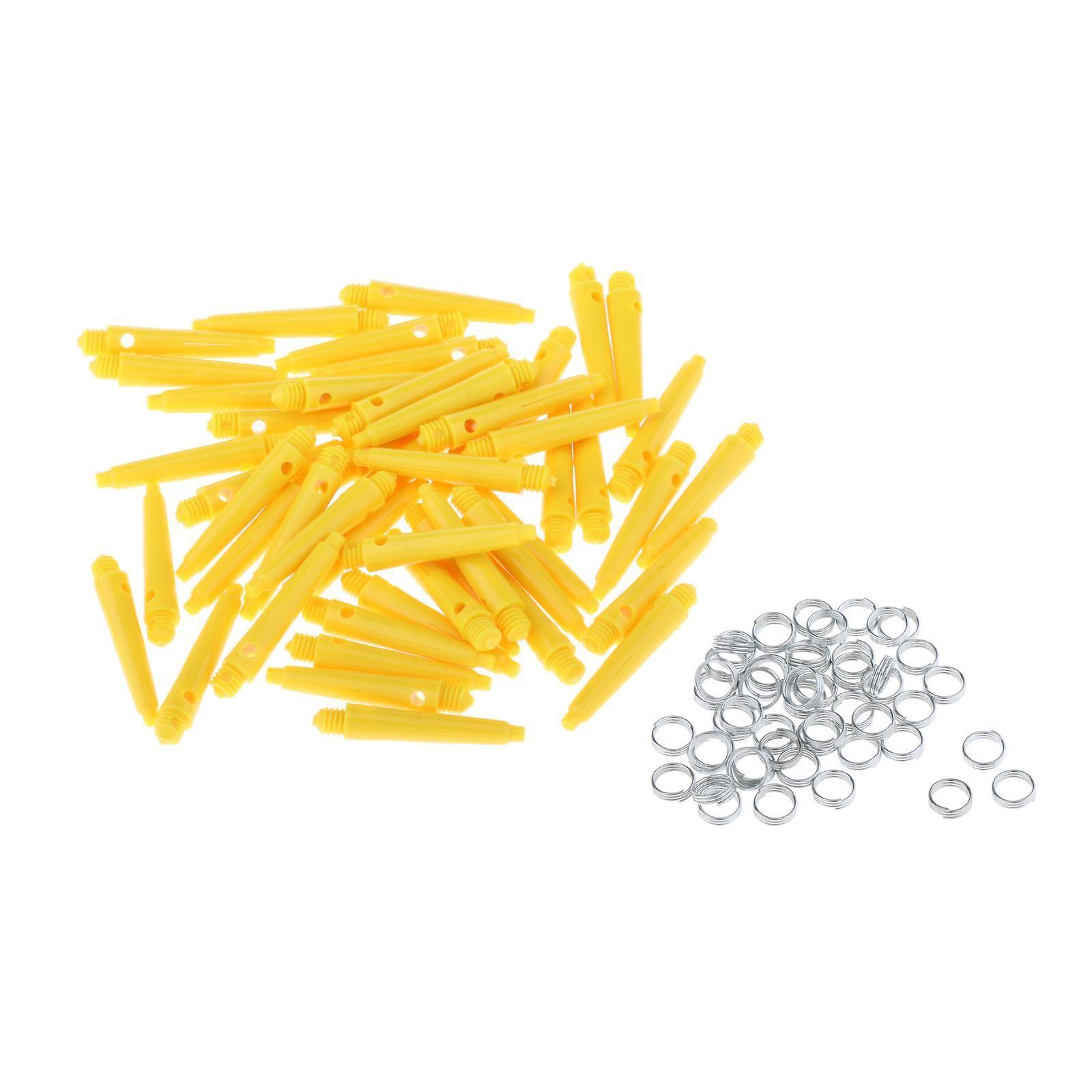 50x Dart Skaft 2BA Dart Tillbehör med Skyddsringar 45mm Svart