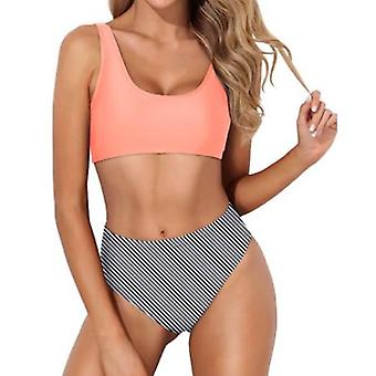 Women New Design Two Piece Bikini Swimsuit High Waisted Bathing