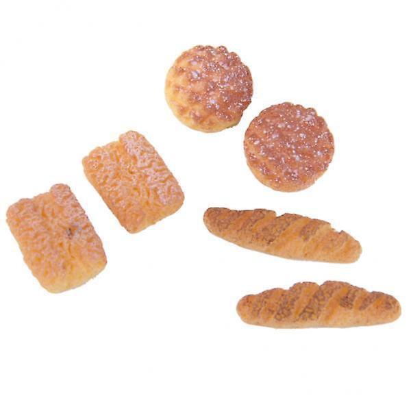 3x1/12 Maßstab Puppenhaus Miniatursimulation Kochset Brot