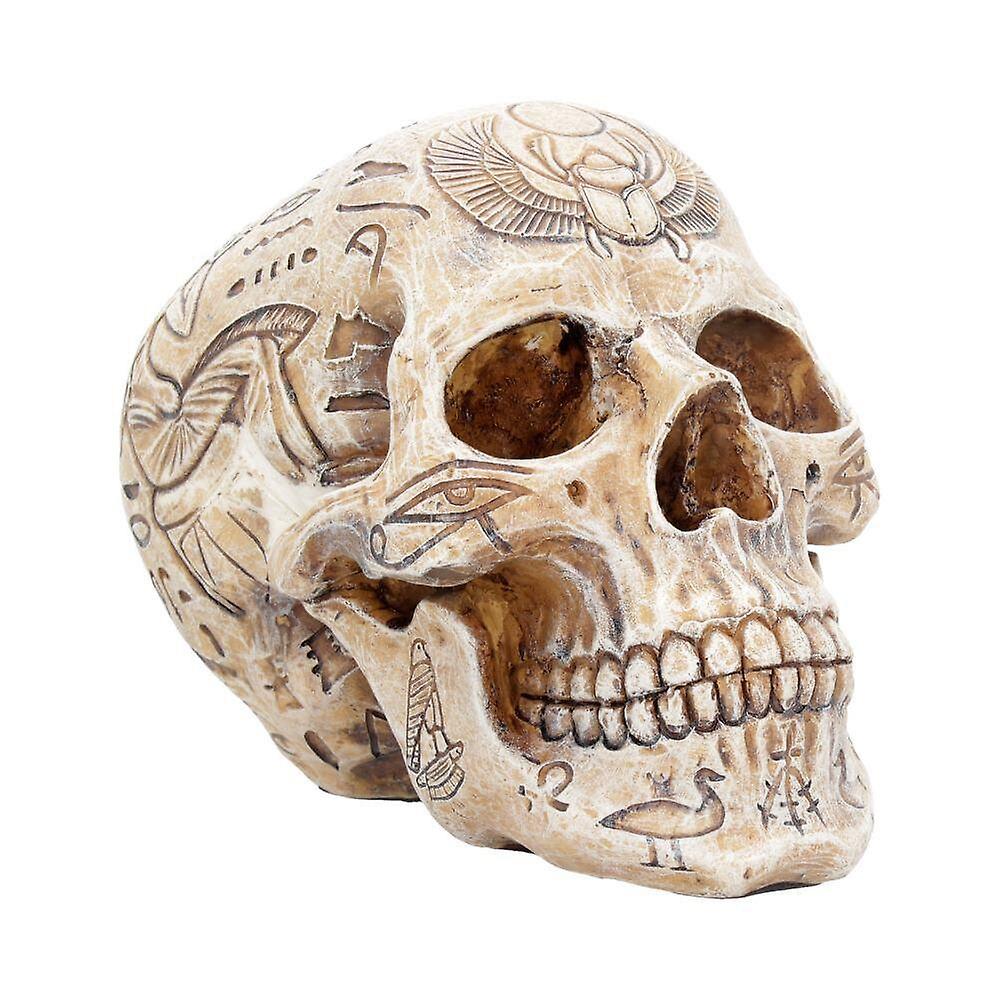 Hieroglyphic Skull Figurine Egyptain Hieroglyph Figurine