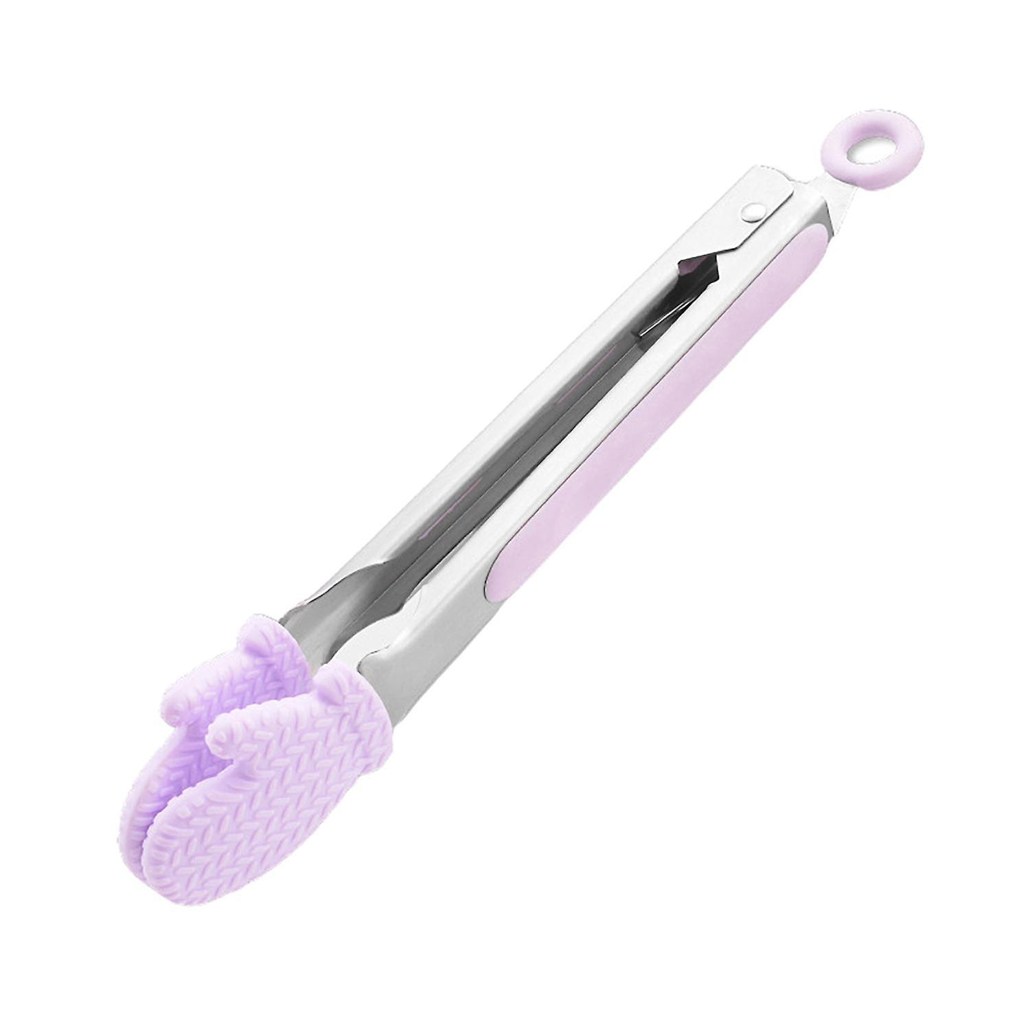 Food Tongs Long Handle Hand Shape Lock Anti-scald High Temperature Resistant Silicone BBQ Clip
