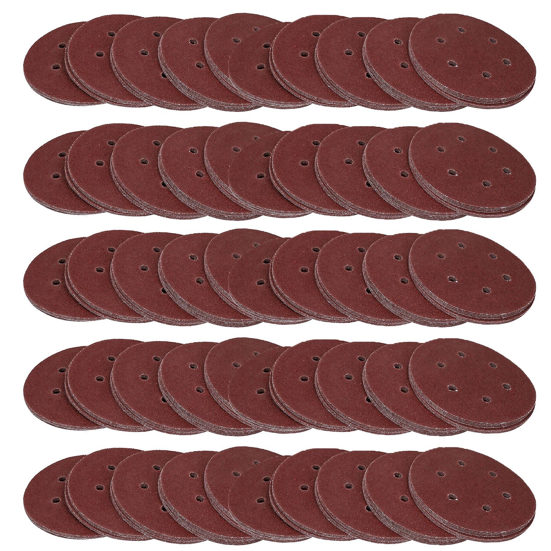 150mm Mixed Grit Hook And Loop Sanding Abrasive Discs Mixed Grit 500 Pack