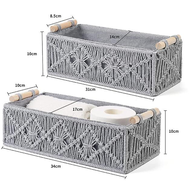 2pcs Square Woven Organizer