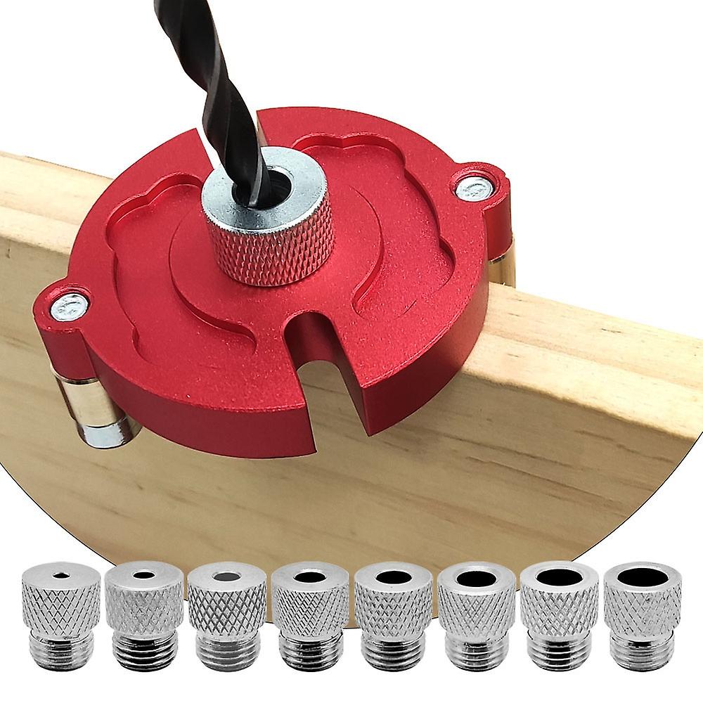 Woodworking Self-Centering Doweling Jig Drill Kit Vertical Hole Drilling Guide Punch Locator Tool wi