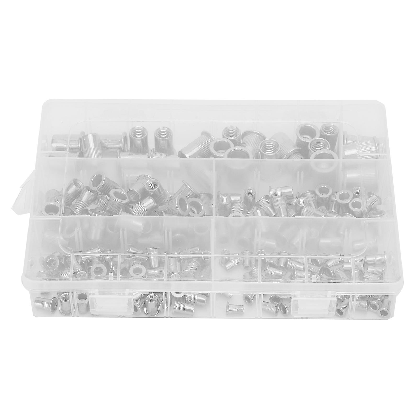 Stainless Steel Rivet Nut Set, Mixed, Flat Head