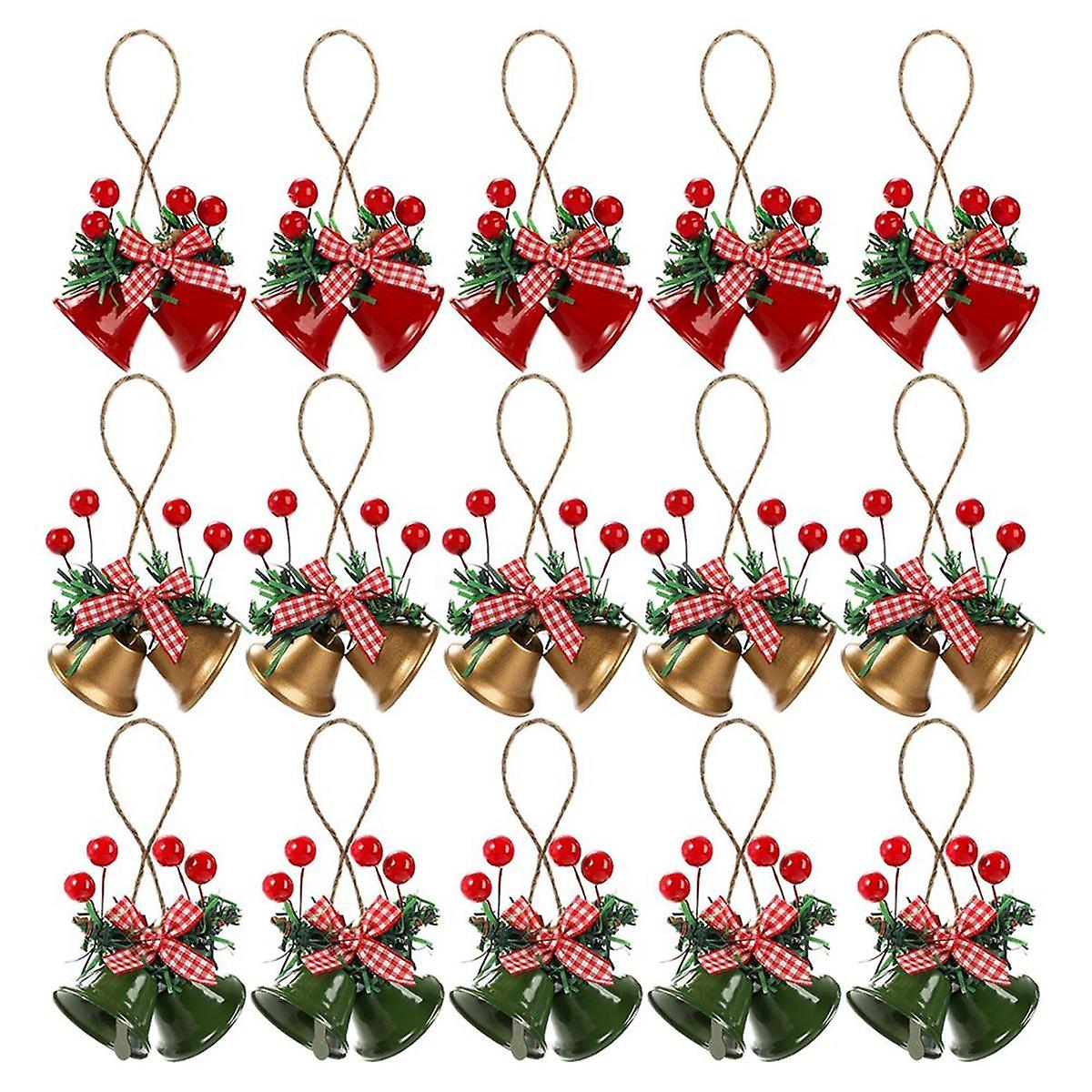 15 Pcs Christmas Bells Ornaments, Hanging Ornament Craft for Jingle Bell, Bell Pendants for Christm
