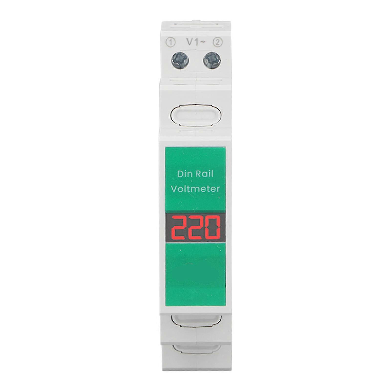TONGOU Din Rail Voltage Meter Intelligent LCD Digital AC Voltmeter 1 Phase 60‑450V