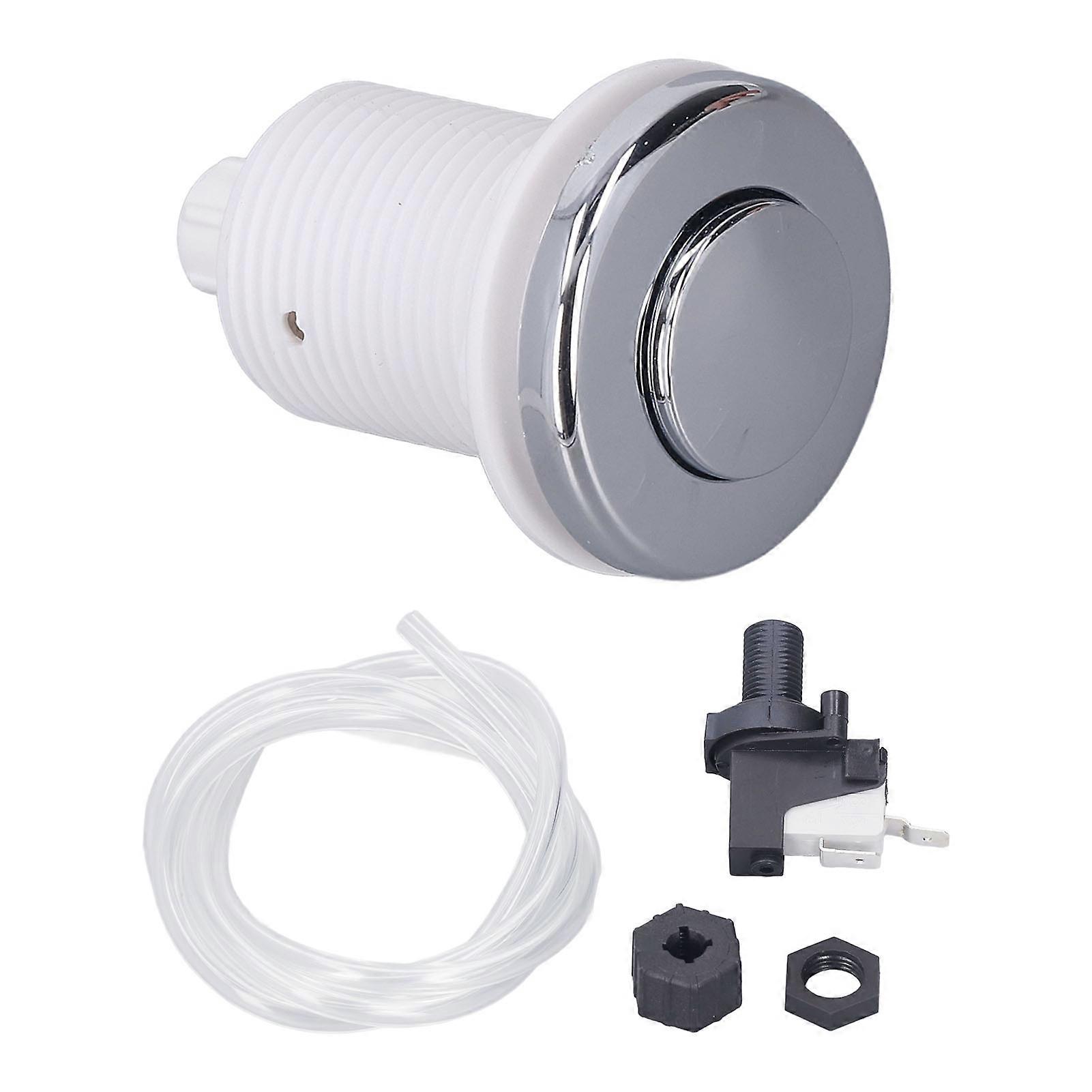 Air Switch Button Kit Garbage Disposal Waste Disposer Air Switch with Air Hose for Food Waste Disposer and Spa Bathtub 125‑