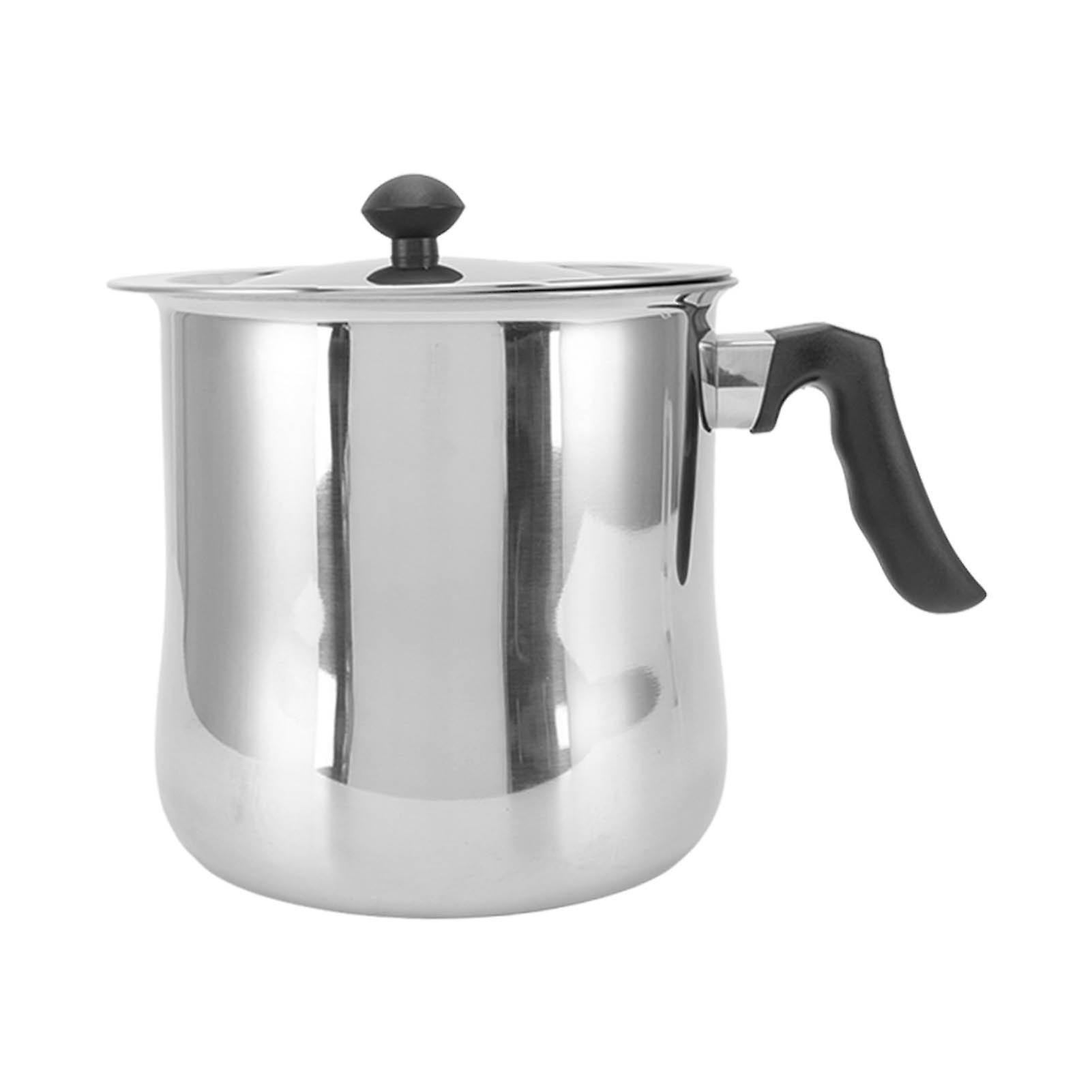 Creuset de cire d'abeille en acier inoxydable, résistant à la chaleur, durable, avec couvercle, pour faire fondre la cire d'abeille, 2,5 L