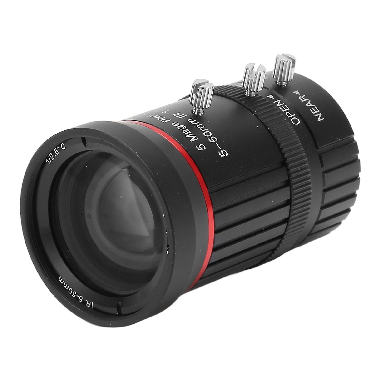 For Camera Zoom Lens 5‑50mm 5mp Focal Length C Mount Manual Aperture High Definit...