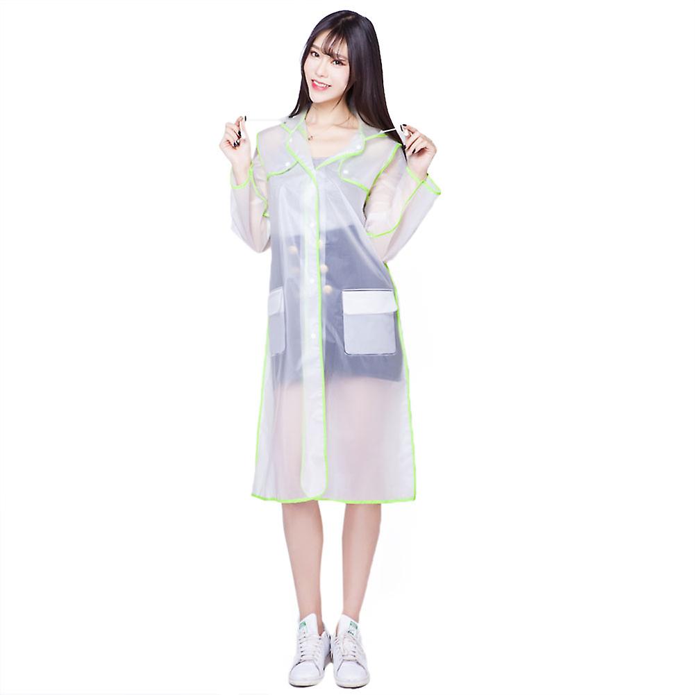Raincoat EVA Transparent Clear Hoodie Raincoat Rainwear for Women Men Outdoor Runway New