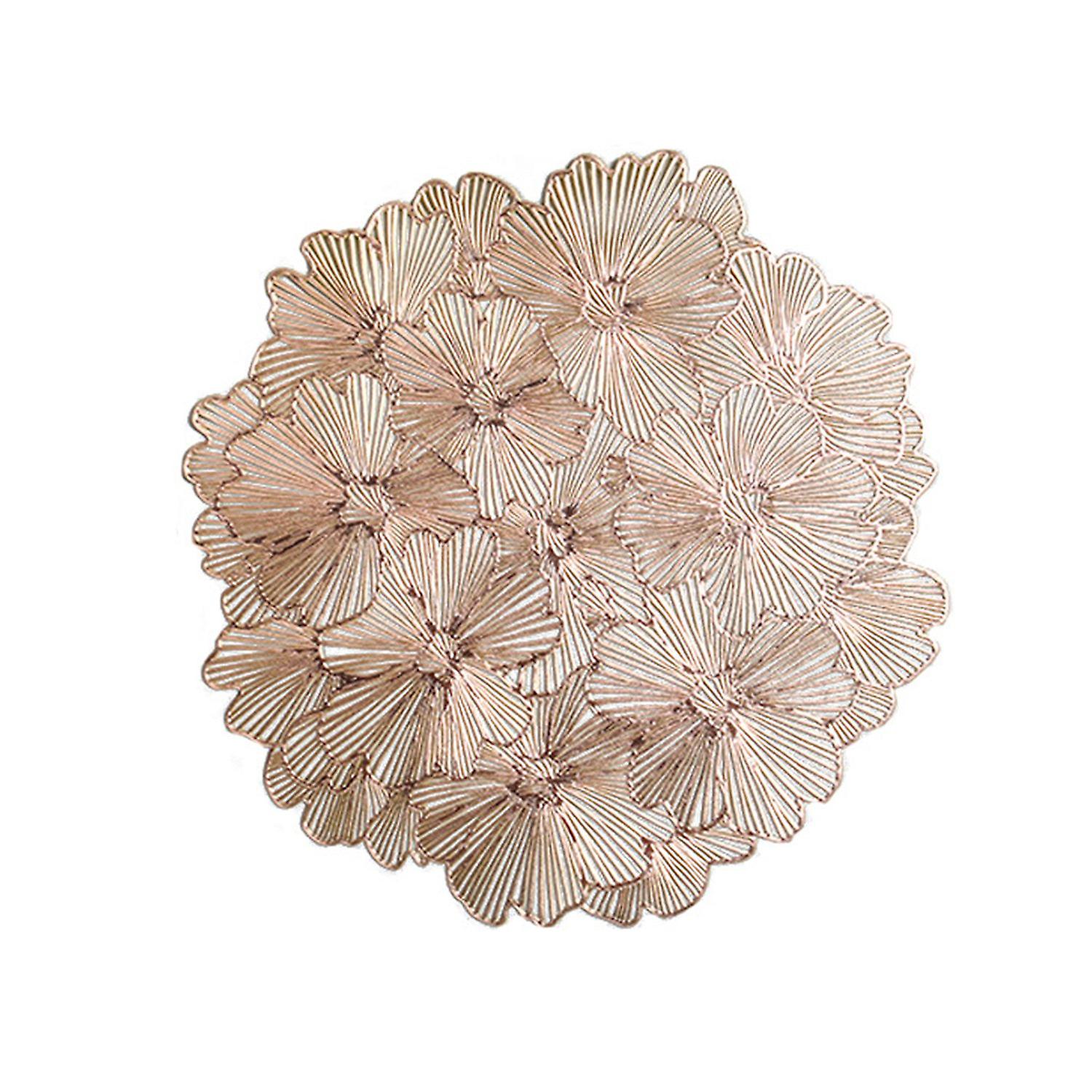 Table Placemat Exquisite Floral Shape Placemats Reusable Heat Resistant Table Mats for Home Decorati