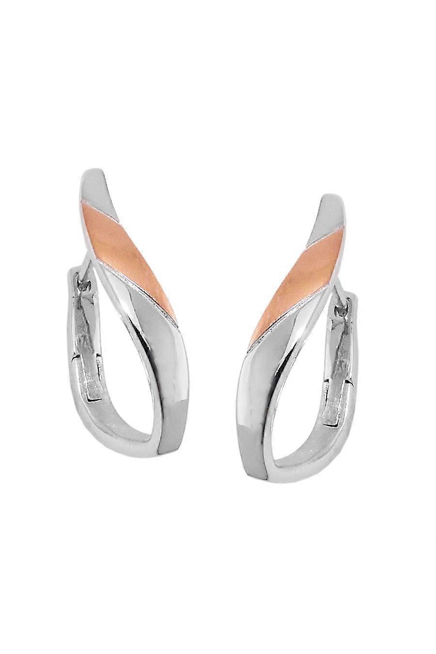 Hoop Earrings Patterned Silver 925 - Gl93700