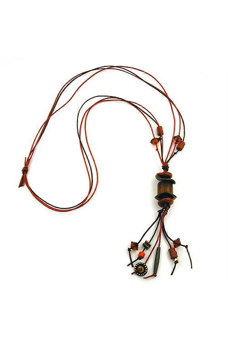 Necklace Rust/antique-brass Colours - Gl00262