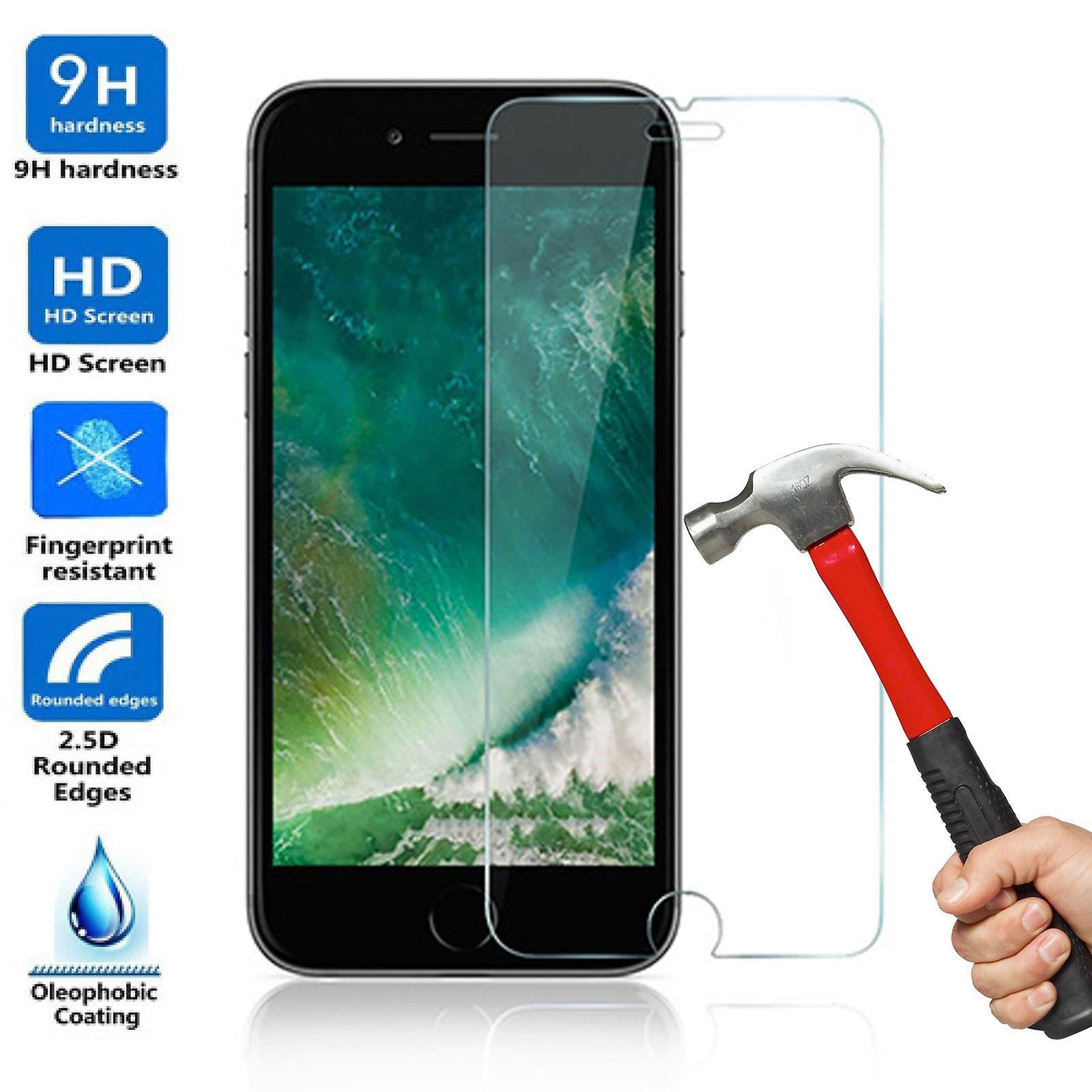 9H Tempered Glass Screen Protector For Apple Iphone 8 Plus Front + Anti-scratch Back