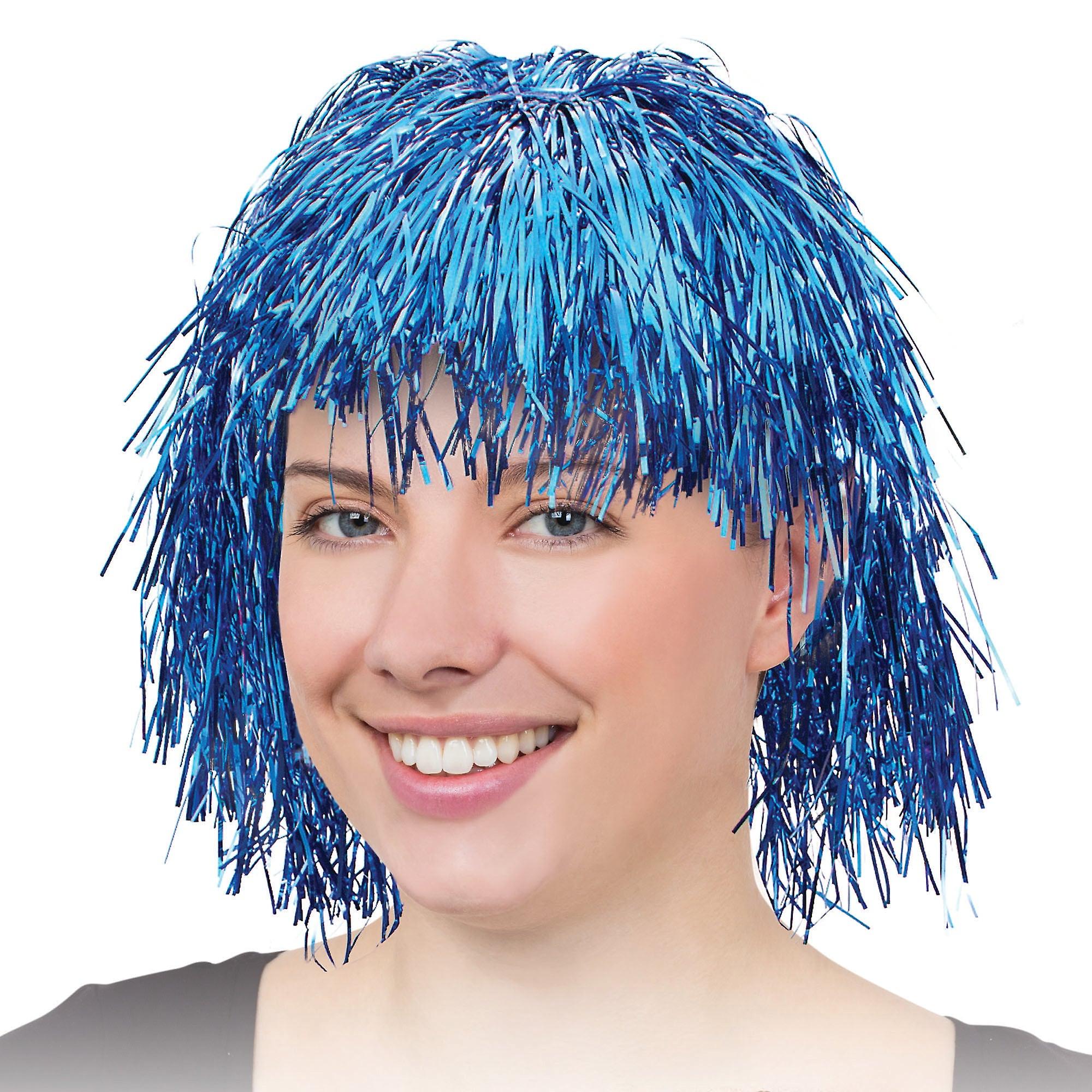 Tinsel Wig Blue Wigs Unisex Bw131