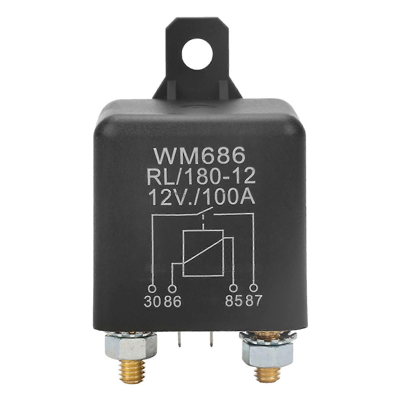 WM686 100A Normal Open Heavy Duty Car Starter Relay for Control Battery ON/OFF RL/180 DC 12V P9N8P