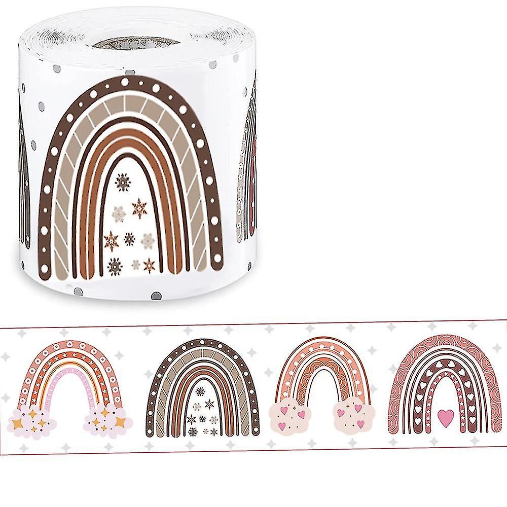 Rainbow Polka Dots and Hearts Bulletin Board Border