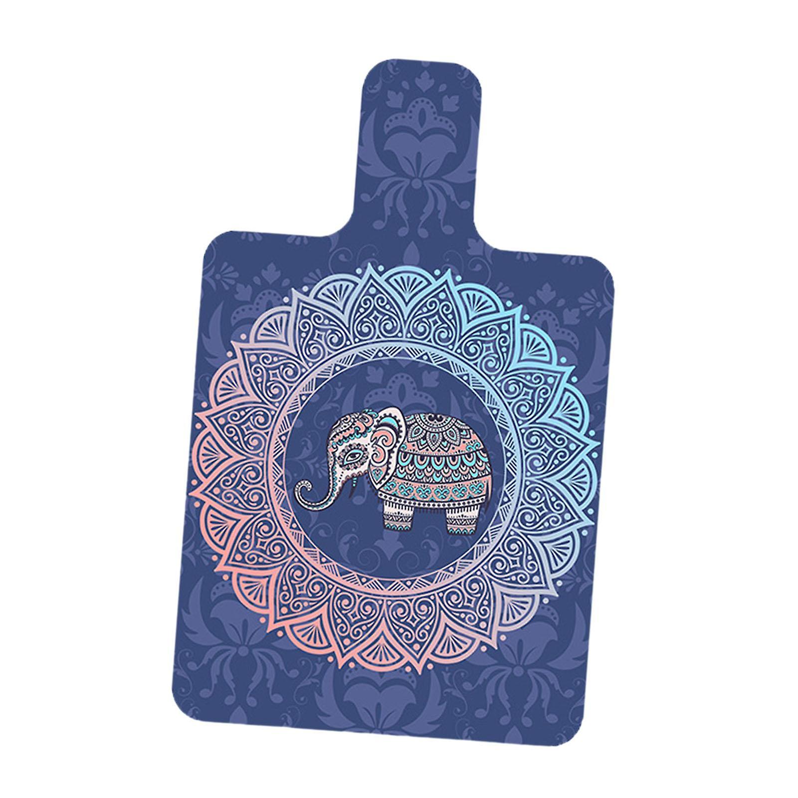 Pilates Mat for Reformer Anti Slip 39 x 24inch Towel Printed Travel Yoga Mat Dark Blue