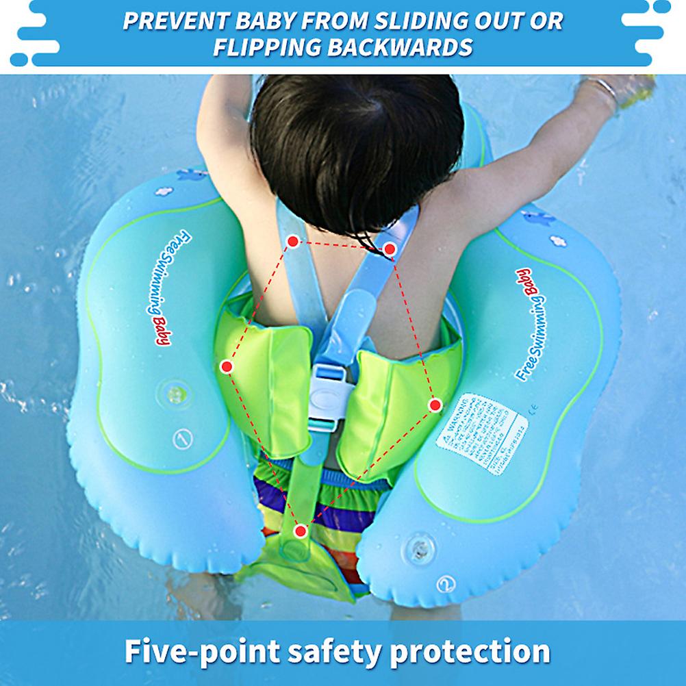 Baby Swimming Float with UPF50+ Sun Canopy Baby Floats for Pool No Flip Over Baby Pool Swmming Ring Float
