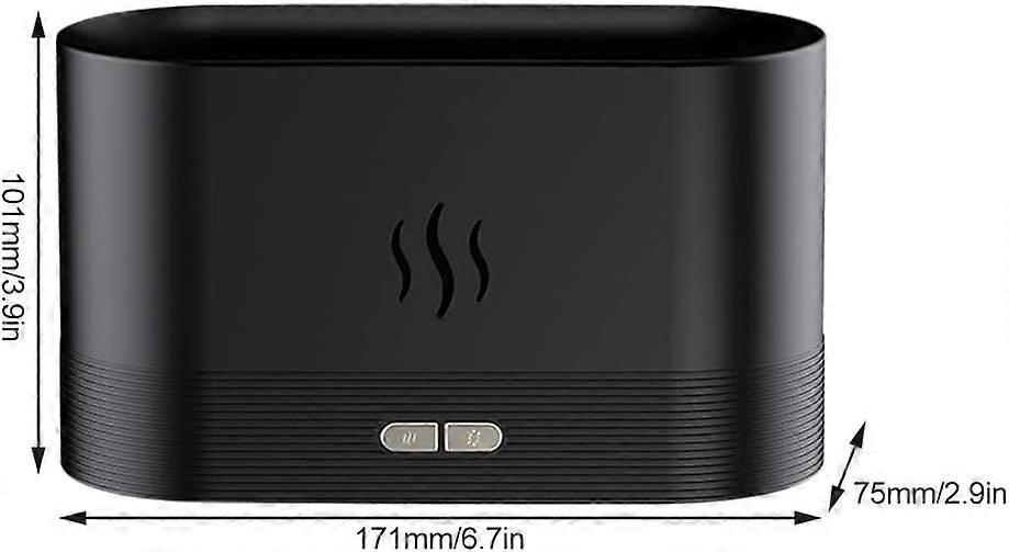 Essential Oil Diffuser, Aroma Diffuser with Flame Effect, Essential Oil Humidifier with Adjustable Mist Mode, Automatic Off, for Room/Apartment/Office