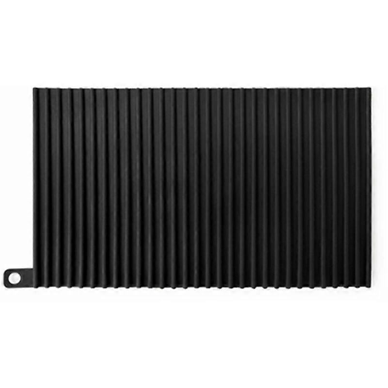 2pcs Draining mats, mats, placemats, heating mats, black