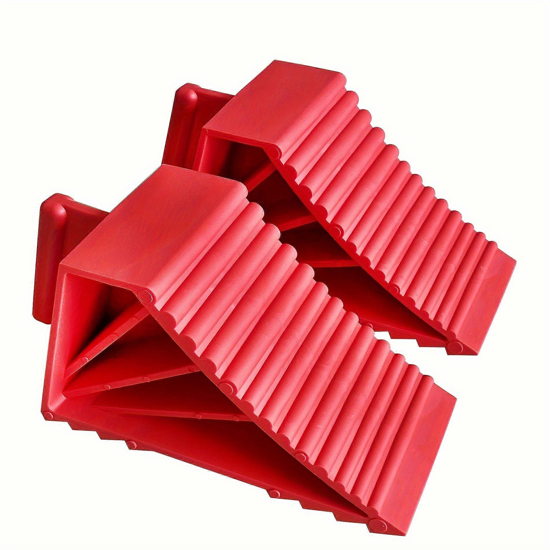 1pc/2pcs Wheel Chocks Wedges For Front And Rear Tires, Shock Absorbers For Campers, Trailers, RV, Truck, Car Or ATV Keep Your Trailer Or RV In Place