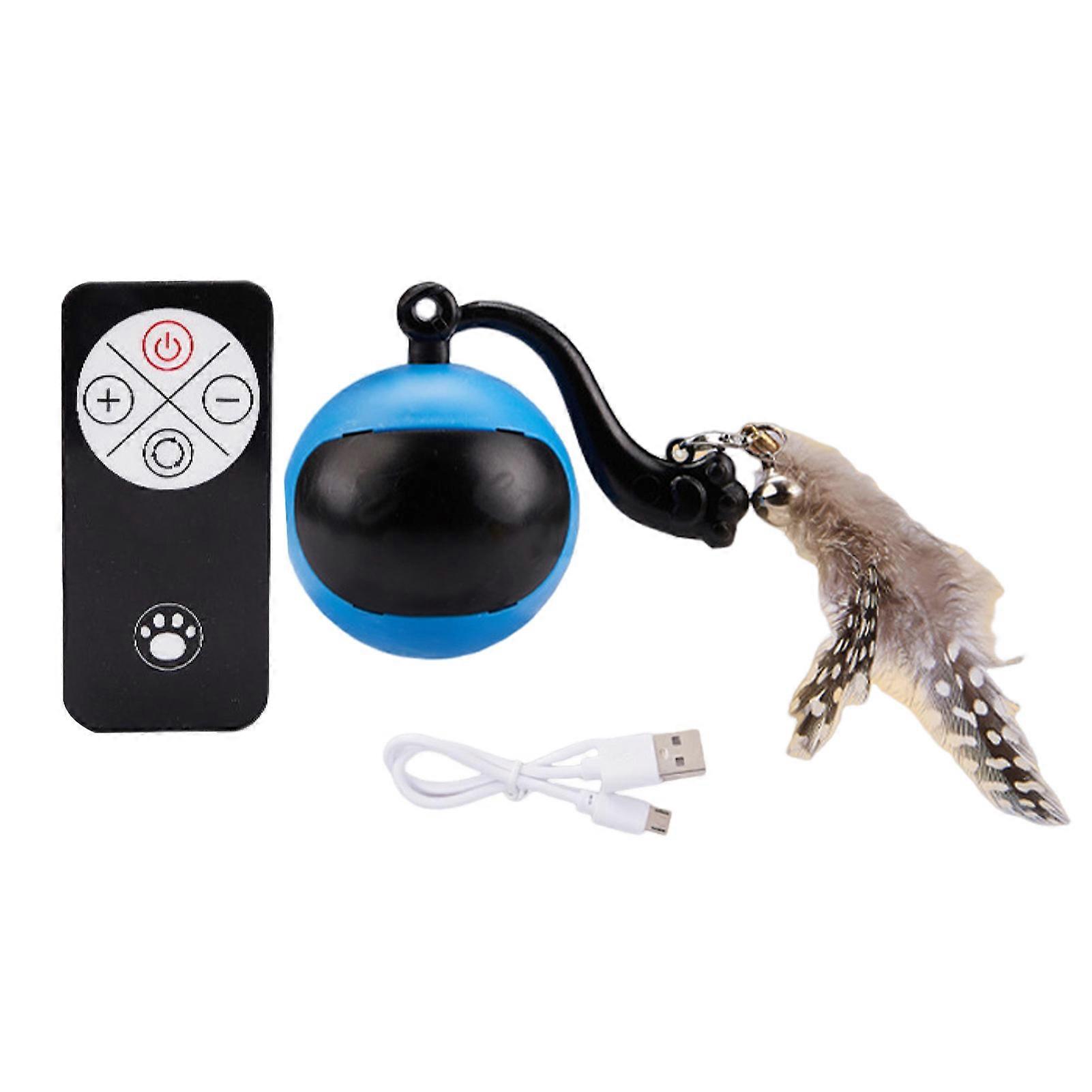 Interactive Cat Toy Rechargeable Automatic Cat Toy Ball with Remote Control Motion Activated Self Rolling Ball for Indoor Cat