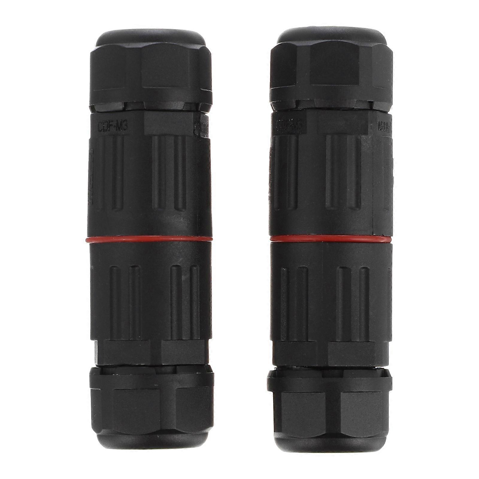 2pcs Waterproof Electrical Wire Connectors Screw-free Terminals Connector