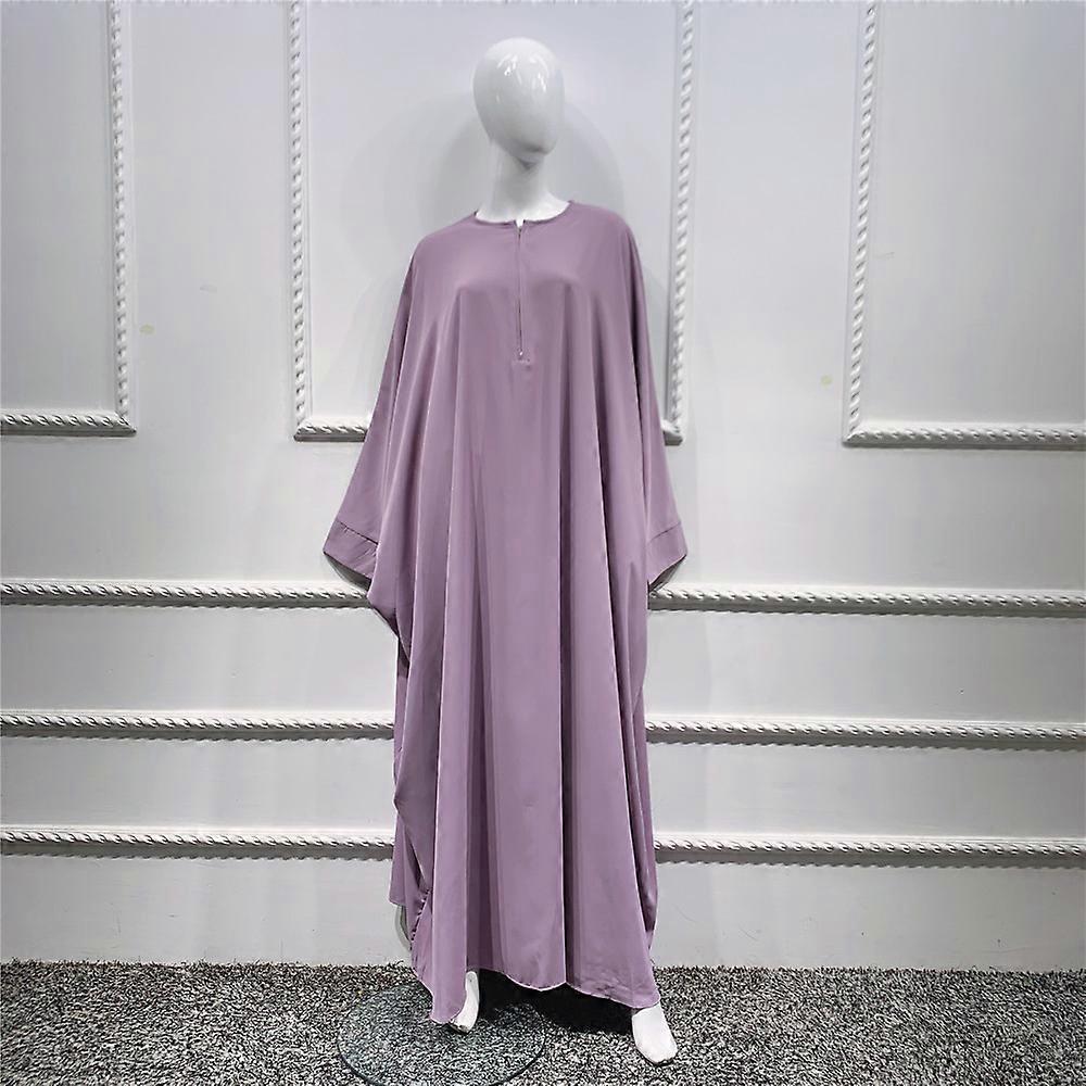 Butterfly Abaya Jilbab Muslim Women Prayer Garment Zipper Front Abayas  Dubai Saudi Islamic Clothing Ramadan Mubarak Hijab Dress